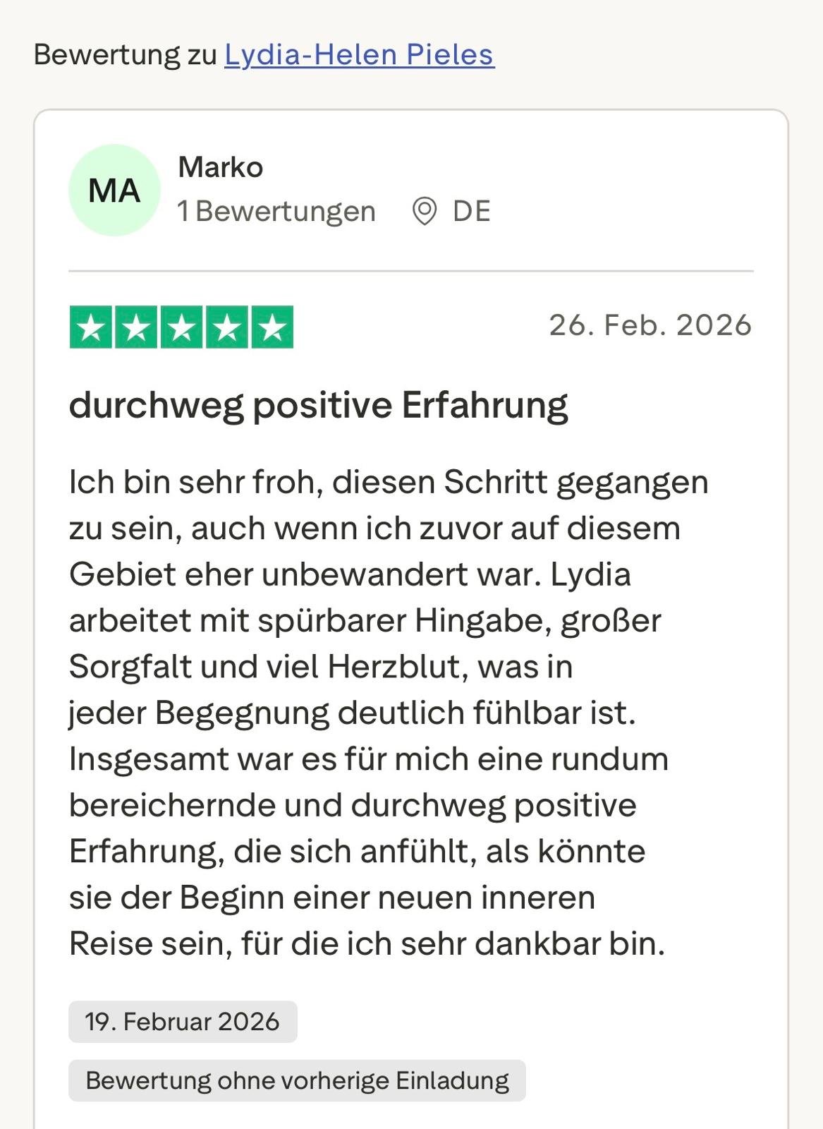 Trust Pilot Feedback