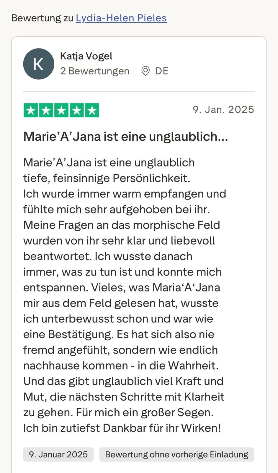 Trust Pilot Feedback