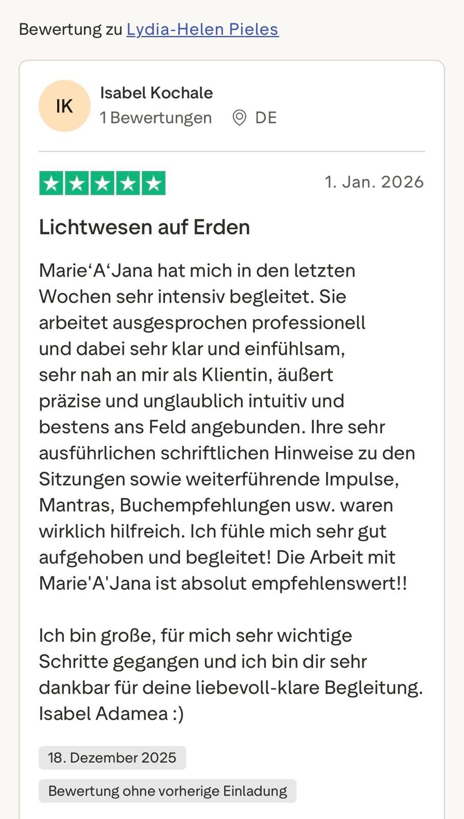 Trust Pilot Feedback