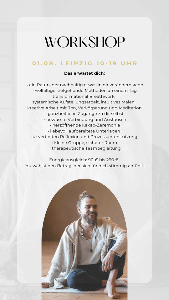 Workshop Zurück zu dir_Flyer